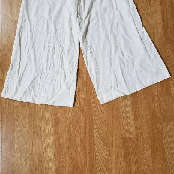 💛TOPSHOP💛 Horn Button Crop Wide Leg Trousers - [size 6 in Ivory] - Picture 8 of 16